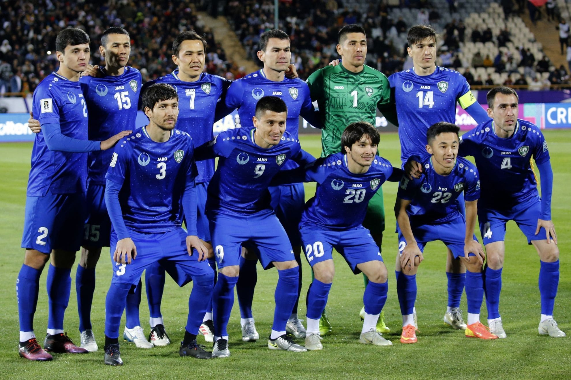 team foto for Uzbequistão